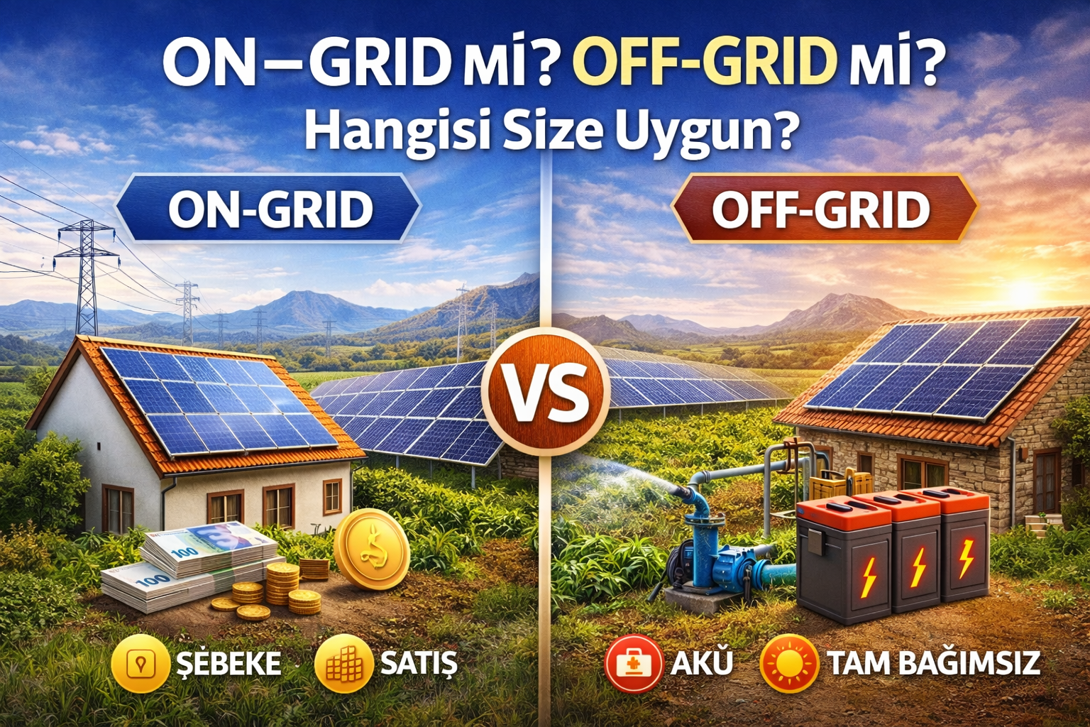 On-Grid mi Off-Grid mi? Güneş Enerjisinde Hangisi Size Uygun?